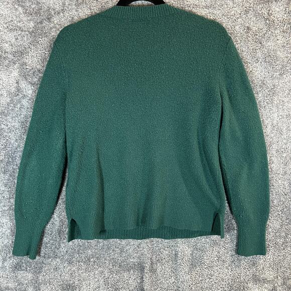 J Crew Sweater Womens Small Green Extra-Soft Wool Blend Pullover Crewneck Casual - Picture 2 of 8
